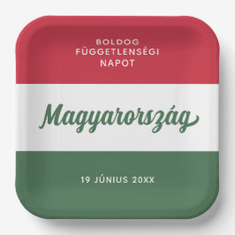 Nationale vlag Hongarije Onafhankelijkheidsdag Papieren Bordje