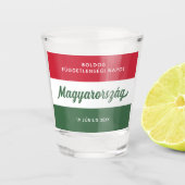 Nationale vlag Hongarije Onafhankelijkheidsdag Shot Glas (Voorkant)
