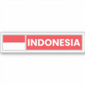 Nationale vlag Indonesië Sticker (Voorkant)