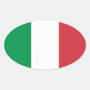 Nationale vlag Italië Ovale Sticker