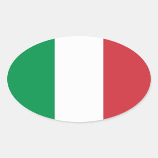 Nationale vlag Italië Ovale Sticker