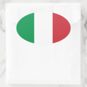 Nationale vlag Italië Ovale Sticker (Tas)