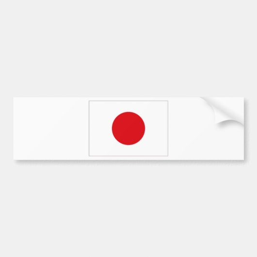 Nationale vlag Japan Bumpersticker (Voorkant)