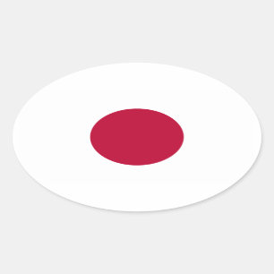 Nationale vlag Japan Ovale Sticker