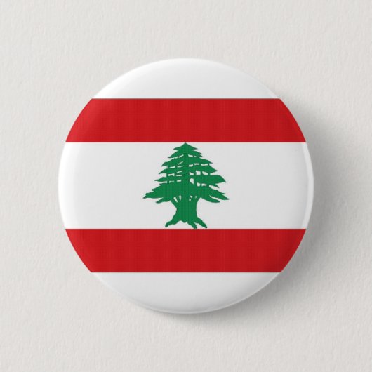 Nationale vlag Libanon Ronde Button 5,7 Cm (Voorkant)