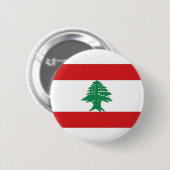 Nationale vlag Libanon Ronde Button 5,7 Cm (Voorkant /achterkant)
