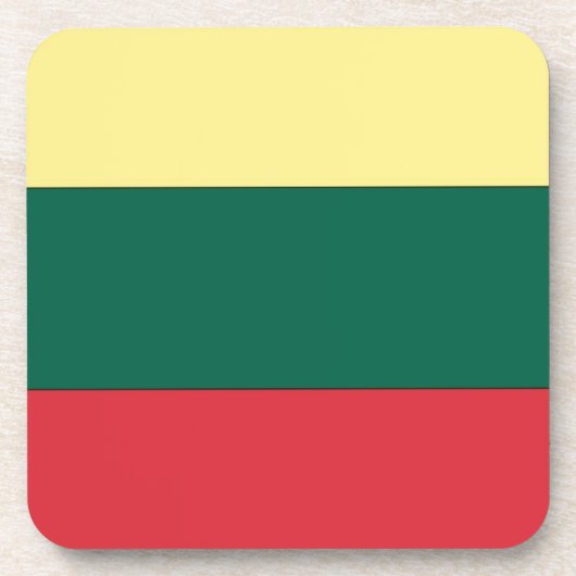 Nationale vlag Litouwen Bier Onderzetter (Voorkant)