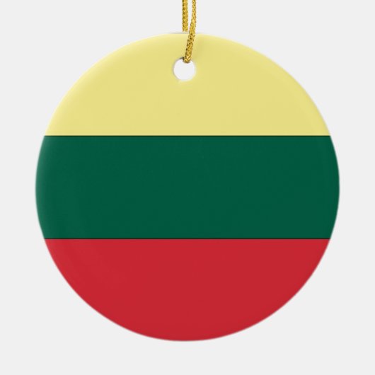 Nationale vlag Litouwen Keramisch Ornament (Voorkant)