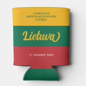 Nationale vlag Litouwen Onafhankelijkheidsdag Blikjeskoeler (Achterkant)