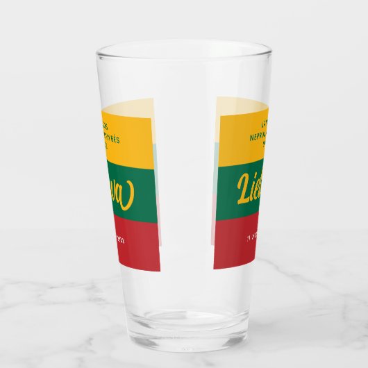 Nationale vlag Litouwen Onafhankelijkheidsdag Glas (Links)