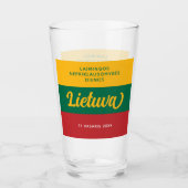 Nationale vlag Litouwen Onafhankelijkheidsdag Glas (Voorkant)