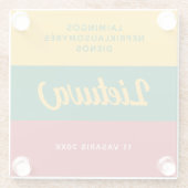 Nationale vlag Litouwen Onafhankelijkheidsdag Glazen Onderzetter (Achterkant)