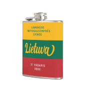 Nationale vlag Litouwen Onafhankelijkheidsdag Heupfles (Links)