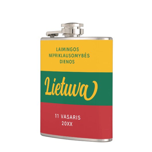 Nationale vlag Litouwen Onafhankelijkheidsdag Heupfles (Links)