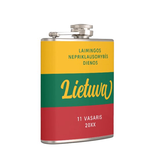 Nationale vlag Litouwen Onafhankelijkheidsdag Heupfles (Rechts)