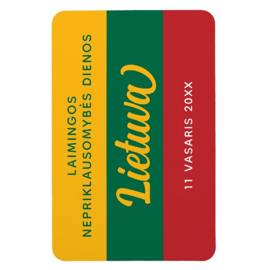 Nationale vlag Litouwen Onafhankelijkheidsdag Magneet (Verticaal)