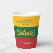 Nationale vlag Litouwen Onafhankelijkheidsdag Papieren Bekers (Voorkant)