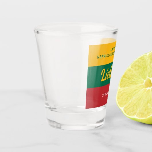 Nationale vlag Litouwen Onafhankelijkheidsdag Shot Glas (Links)