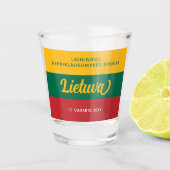 Nationale vlag Litouwen Onafhankelijkheidsdag Shot Glas (Voorkant)