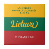 Nationale vlag Litouwen Onafhankelijkheidsdag Tegeltje (Voorkant)