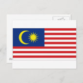 Nationale vlag Maleisië Briefkaart (Voorkant / Achterkant)
