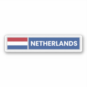 Nationale vlag Nederland Sticker