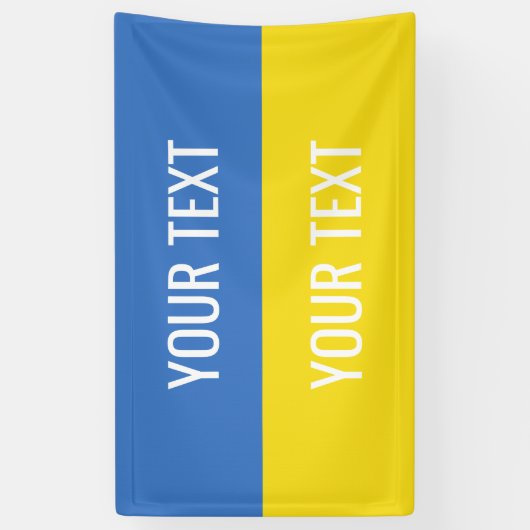 Nationale vlag Oekraïne - Aangepast Oekraïne Spandoek (Verticaal)
