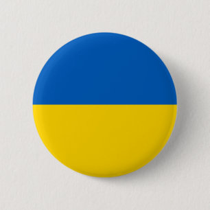 Nationale vlag Oekraïne Ronde Button 5,7 Cm