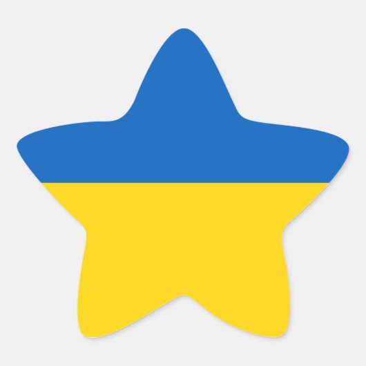 Nationale vlag Oekraïne Ster Sticker (Voorkant)