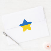 Nationale vlag Oekraïne Ster Sticker (Envelop)