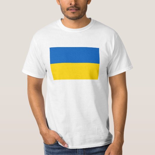 Nationale vlag Oekraïne T-shirt (Voorkant)