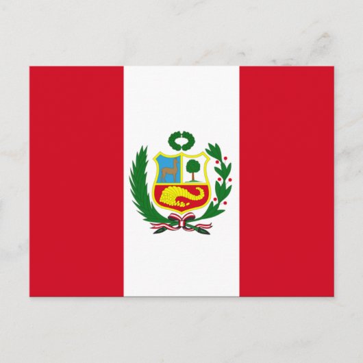 Nationale vlag Peru Briefkaart (Voorkant)