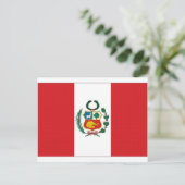 Nationale vlag Peru Briefkaart (Staand voorkant)