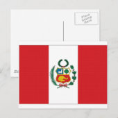 Nationale vlag Peru Briefkaart (Voorkant / Achterkant)