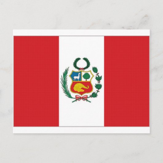 Nationale vlag Peru Briefkaart (Voorkant)