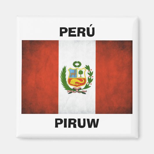 Nationale vlag Peru Magneet (Voorkant)