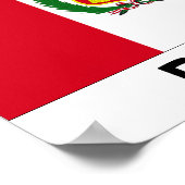Nationale vlag Peru Poster (Hoek)