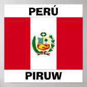 Nationale vlag Peru Poster (Voorkant)