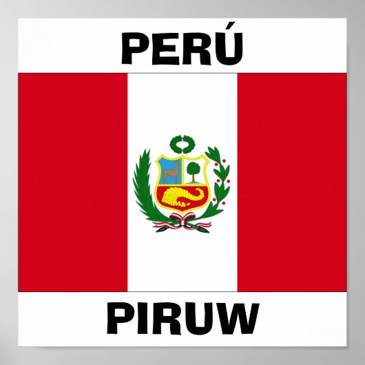 Nationale vlag Peru Poster (Voorkant)