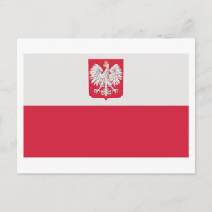 Nationale vlag Polen Briefkaart