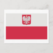 Nationale vlag Polen Briefkaart (Voorkant)