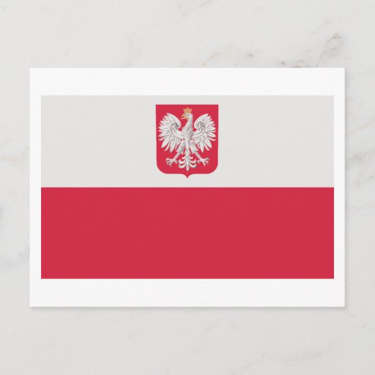 Nationale vlag Polen Briefkaart (Voorkant)