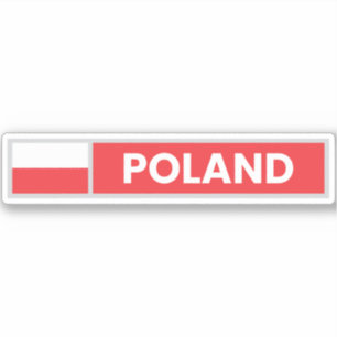 Nationale vlag Polen Sticker