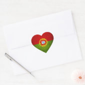 Nationale vlag Portugal Hart Sticker (Envelop)