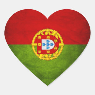 Nationale vlag Portugal Hart Sticker