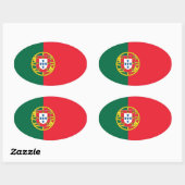 Nationale vlag Portugal Ovale Sticker (Vel)