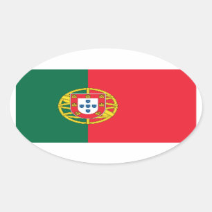 Nationale vlag Portugal Ovale Sticker
