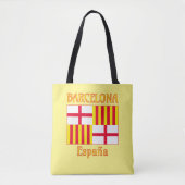 Nationale Vlag Rood Wit Geel Barcelona Patriottisc Tote Bag (Voorkant)