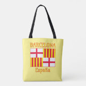 Nationale Vlag Rood Wit Geel Barcelona Patriottisc Tote Bag (Achterkant)