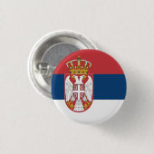 Nationale vlag Servië Ronde Button 3,2 Cm (Voorkant /achterkant)